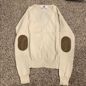 New elbow patch cardigan- Cream